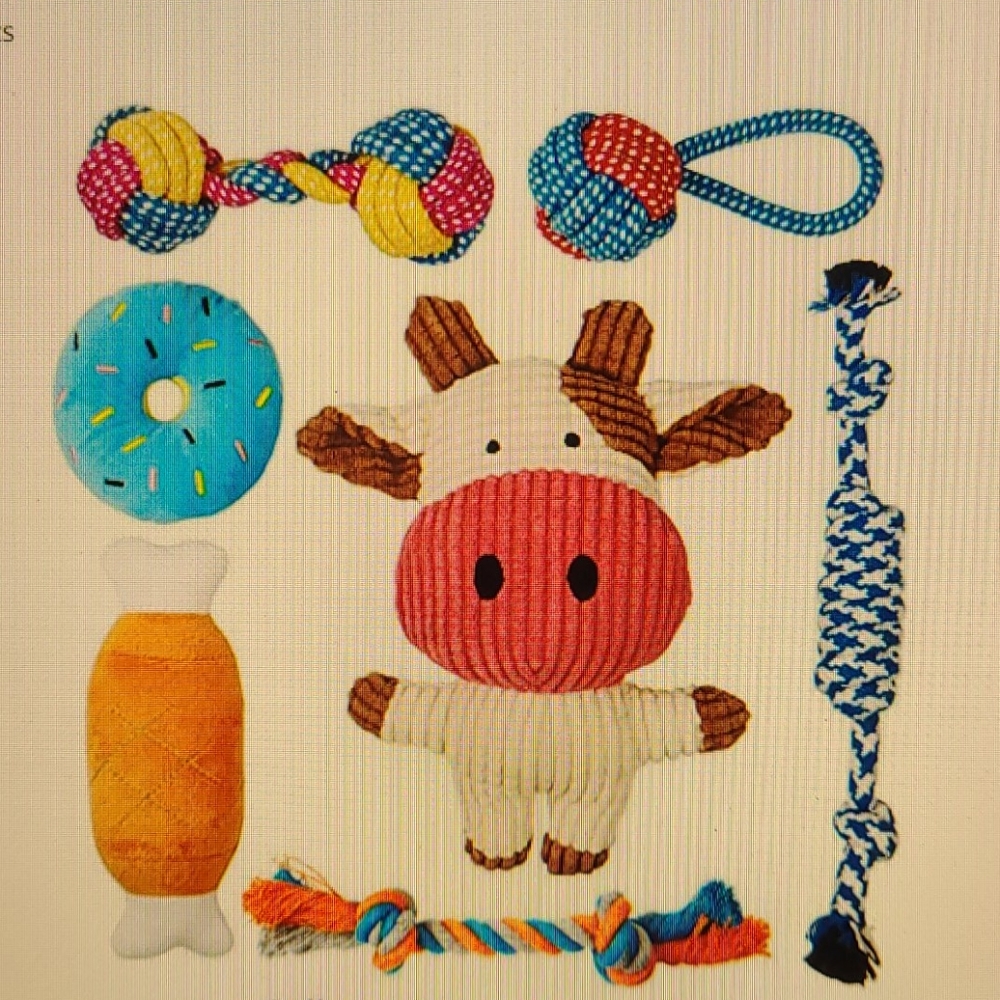 7 pack of dog toys